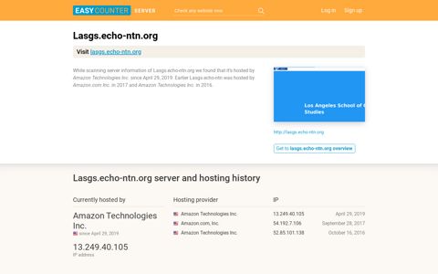 Lasgs.echo-ntn.org server and hosting history - Easy Counter