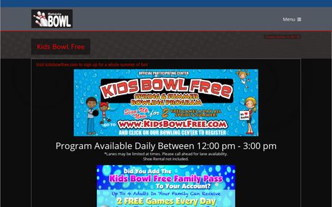 Kids Bowl Free - Batavia Bowl