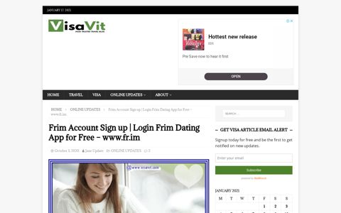 Frim Account Sign up | Login Frim Dating App for Free - www ...