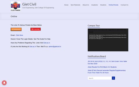 Online Portal For Students - Giet Civil