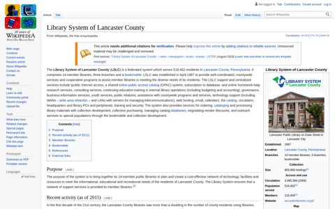Library System of Lancaster County - Wikipedia