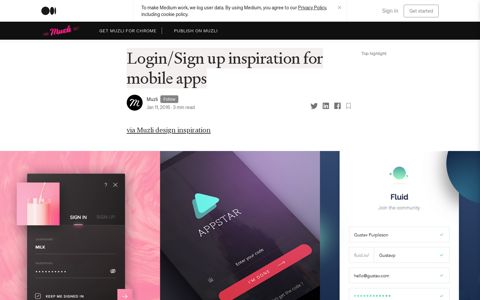 Login/Sign up inspiration for mobile apps | by Muzli | Muzli ...