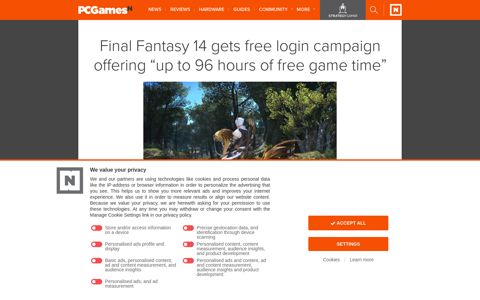 Final Fantasy 14 gets free login campaign offering “up to 96 ...