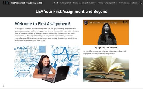 First Assignment - UEA Library and LET - Google Sites