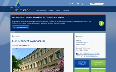 Justus-Knecht-Gymnasium - Stadt Bruchsal