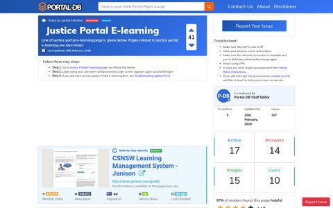 Justice Portal E-learning