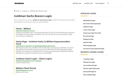 Goldman Sachs Jbwere Login ❤️ One Click Access - iLoveLogin