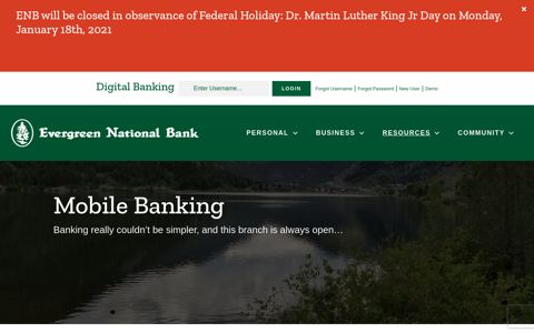 Mobile Banking Evergreen National Bank