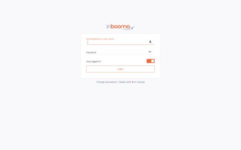 Inbooma Web | Login