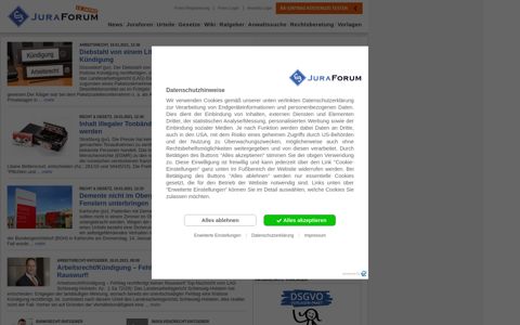 Recht-Portal mit Anwaltssuche - JuraForum.de