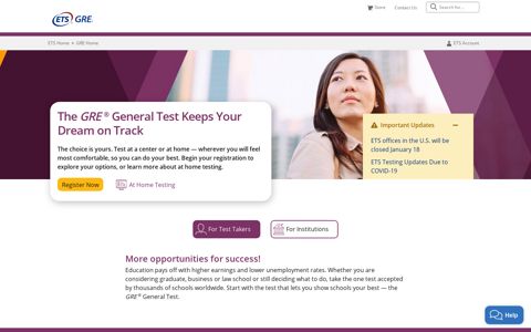 The GRE Tests - ETS