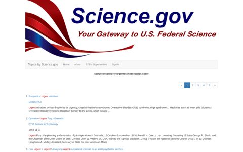 urgentes innecesarios sobre: Topics by Science.gov