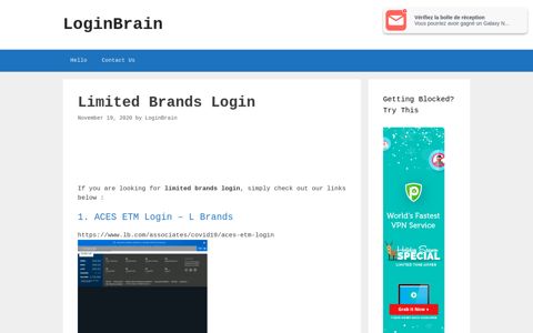 Limited Brands Aces Etm Login - L Brands - LoginBrain