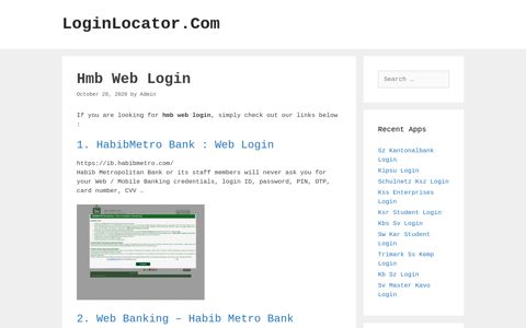 Hmb Web Login - LoginLocator.Com