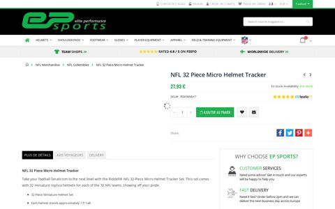 NFL 32 Piece Micro Helmet Tracker | EP Sports