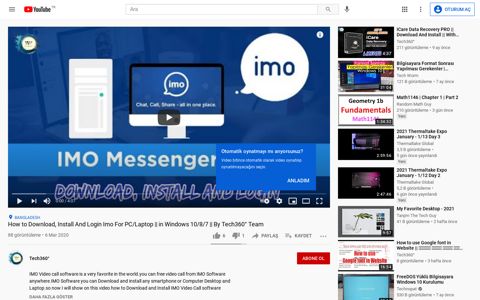 How to Download, Install And Login Imo For PC ... - YouTube