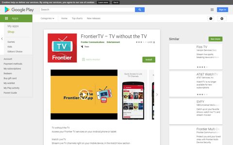 FrontierTV – TV without the TV - Apps on Google Play