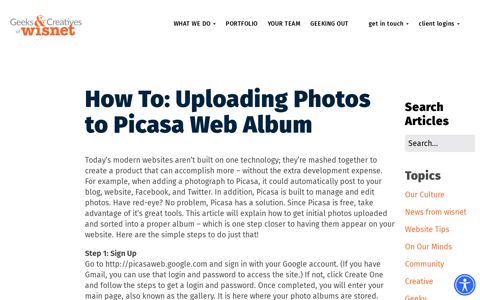 How To: Uploading Photos to Picasa Web Album - Geeks ...
