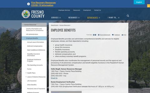 Employee Benefits | County of Fresno