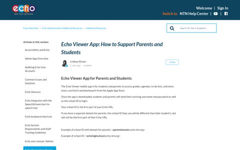 Echo Viewer App: How to Support Parents and Students ...