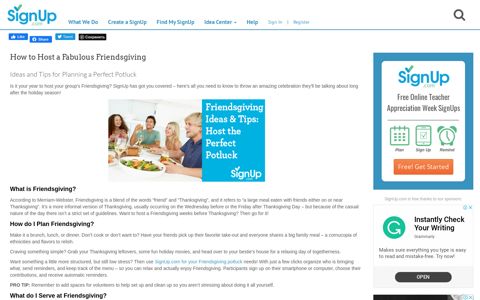 How to Host a Fabulous Friendsgiving | SignUp.com