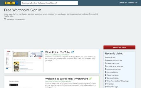 Free Worthpoint Sign In