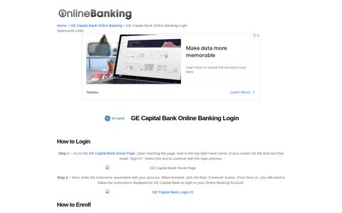 GE Capital Bank Online Banking Login | Online Banking