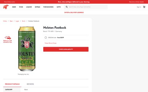 Holsten Festbock Price & Reviews | Drizly