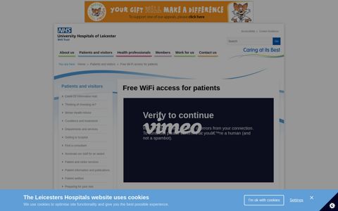 Free Wi-Fi access for patients - University Hospitals of Leicester