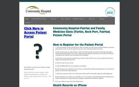 Patient Portal and Health ... - Community Hospital Fairfax