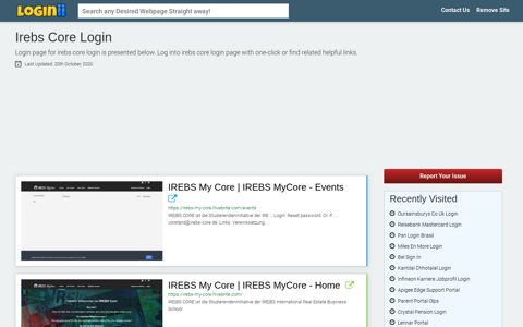 Irebs Core Login | Accedi Irebs Core