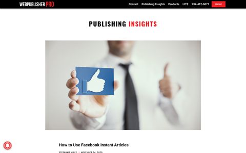 How to Use Facebook Instant Articles | Web Publisher PRO