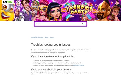 Troubleshooting Login Issues – Jackpot Party Casino Help
