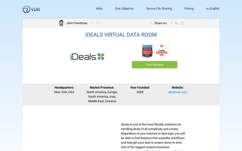 iDeals Virtual Data Room