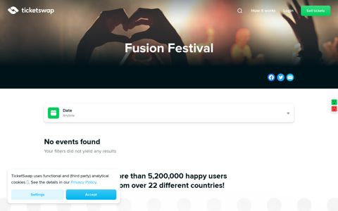 Fusion Festival – Buy and sell tickets – TicketSwap