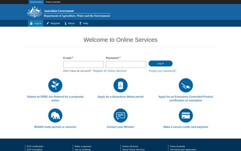 Welcome to Online Services | Online Services - Department of ...