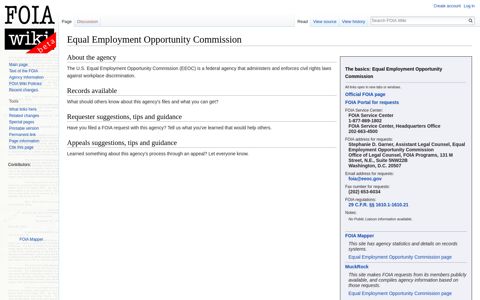 Equal Employment Opportunity Commission - FOIA.Wiki