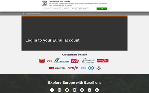Log in to your Eurail account - Rail Travel in Europe | Eurail.com