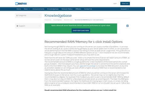 Recommended RAM/Memory for 1-click Install Options ...
