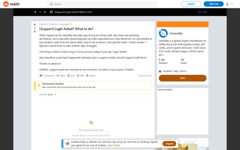 [Support] Login failed? What to do? : Gameflip - Reddit