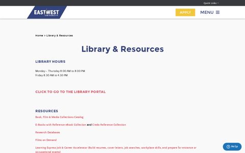 Library & Resources / East-West University