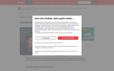 Unitymedia: Router-Login - so geht's - CHIP