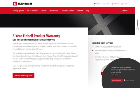 The Einhell Product Warranty | Einhell.de