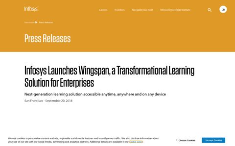 Infosys Launches Wingspan, a Transformational Learning ...