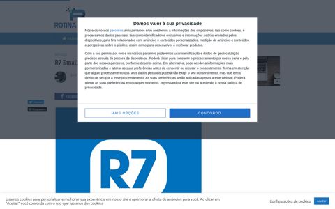 R7 Email: Como Entrar e fazer Login no www.r7.com - Rotina ...