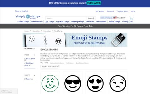 Emoji Stamps for Kids - Smiley Face - Simply Stamps