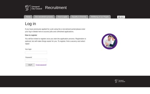 Log in - Recruitment - Liverpool City Council