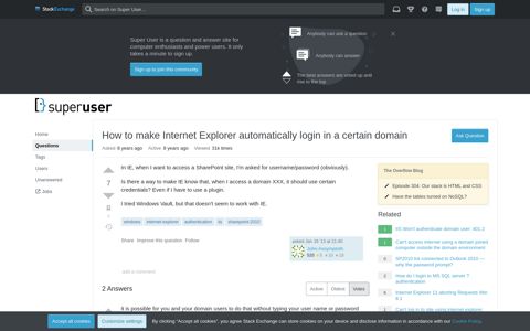 How to make Internet Explorer automatically login in a certain ...