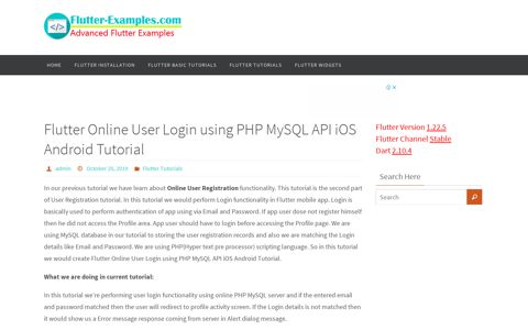 Flutter Online User Login using PHP MySQL API iOS Android ...