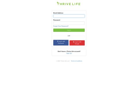 Login - Thrive Life